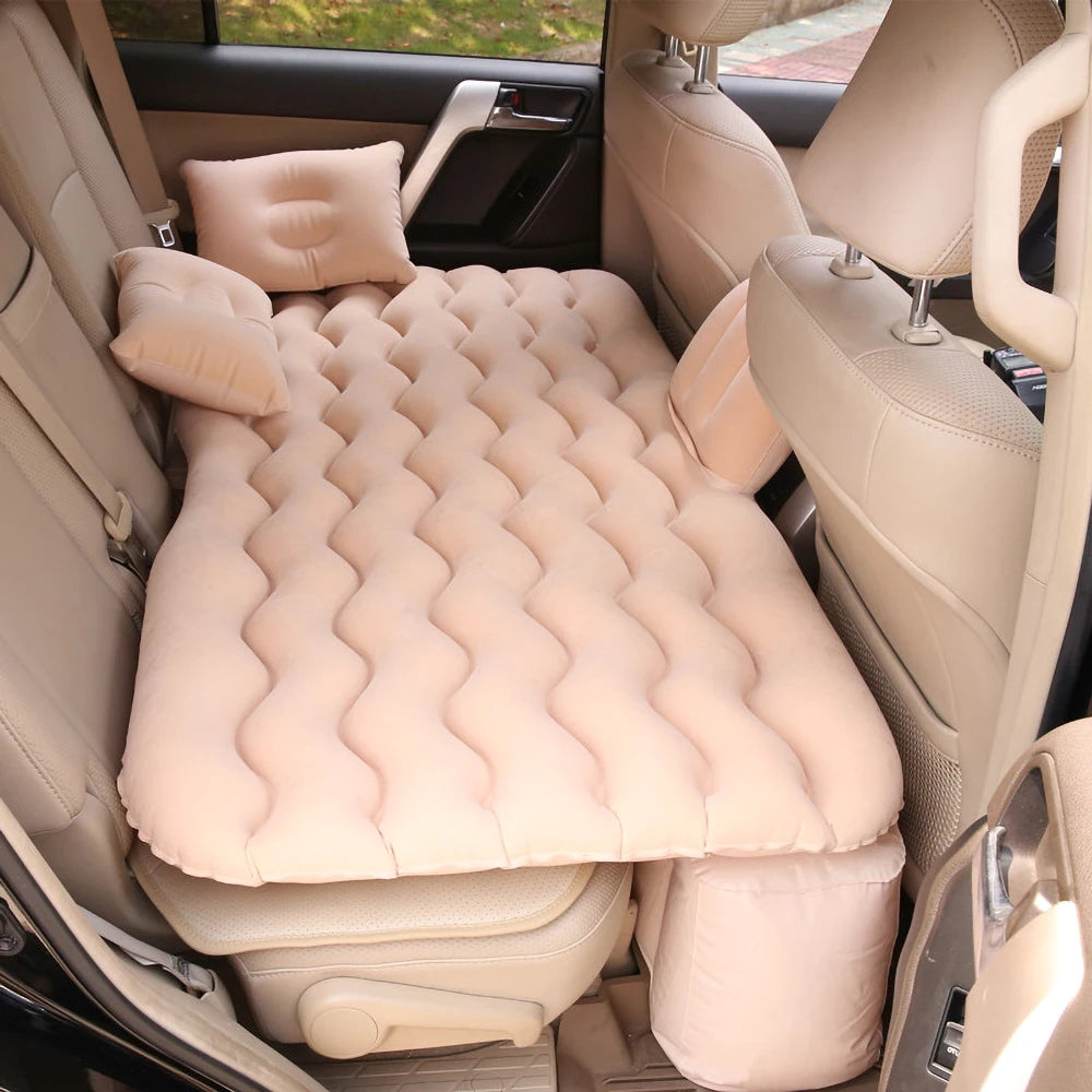 Matelas gonflable de voyage universel pour siège arrière – Canapé multifonction, oreiller, tapis de camping extérieur et coussin
