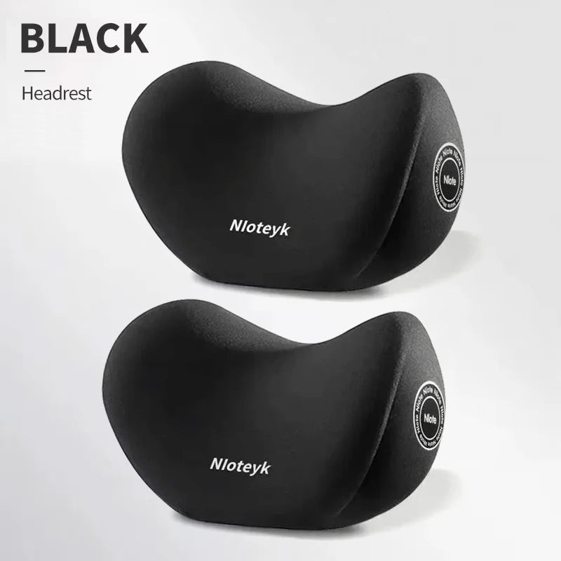 Coussin Cervical Voiture en Mousse à Mémoire de Forme – Support Lombaire Universel, Oreiller Nuque & Appui-Tête, Accessoires Siège Auto