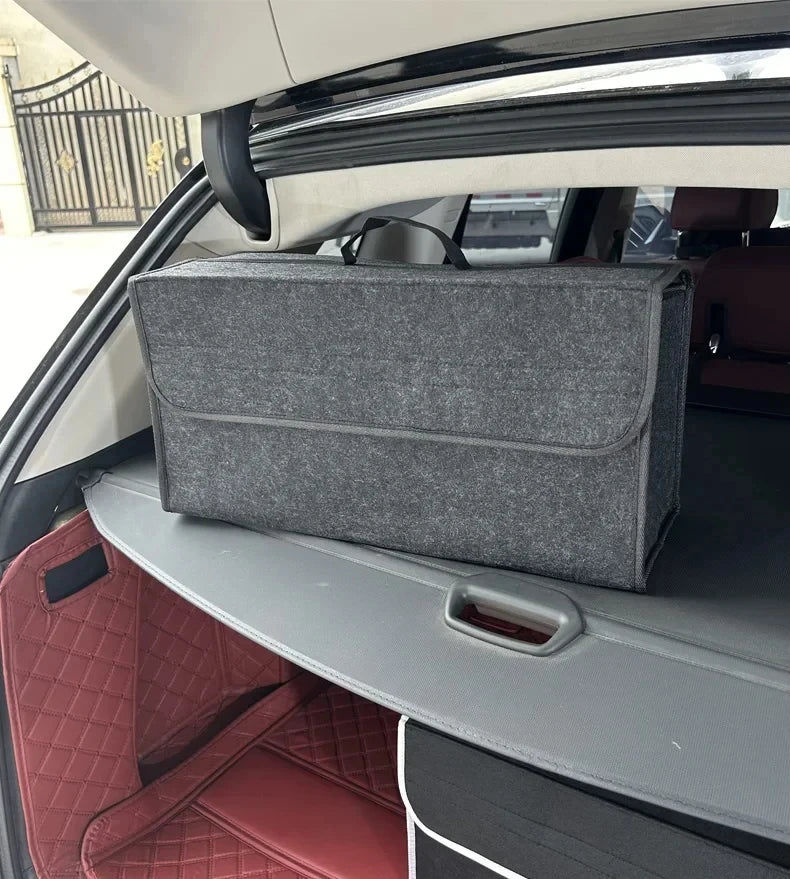 Organisateur de Coffre de Voiture en Feutre – Grand Compartiment Antidérapant