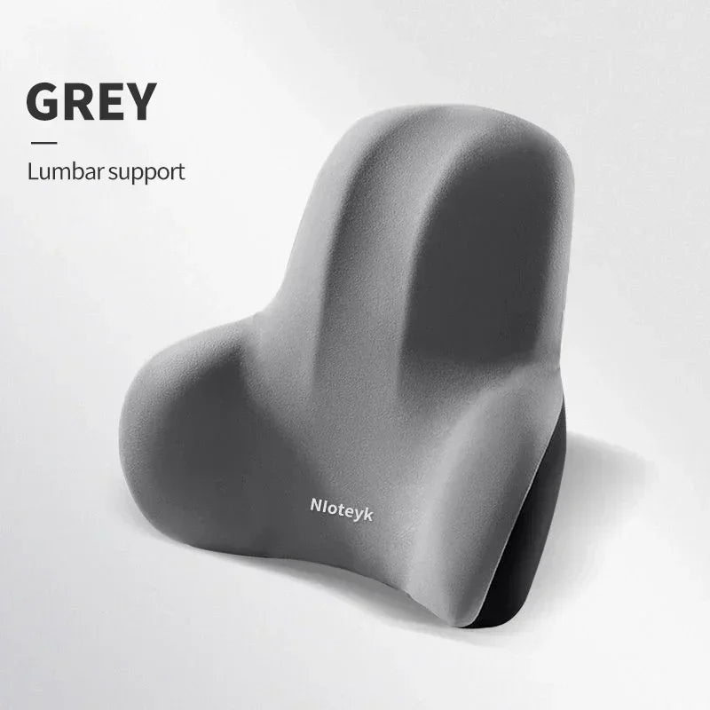 Coussin Cervical Voiture en Mousse à Mémoire de Forme – Support Lombaire Universel, Oreiller Nuque & Appui-Tête, Accessoires Siège Auto