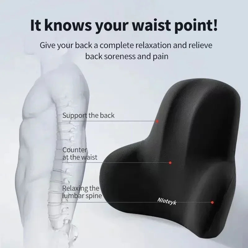 Coussin Cervical Voiture en Mousse à Mémoire de Forme – Support Lombaire Universel, Oreiller Nuque & Appui-Tête, Accessoires Siège Auto