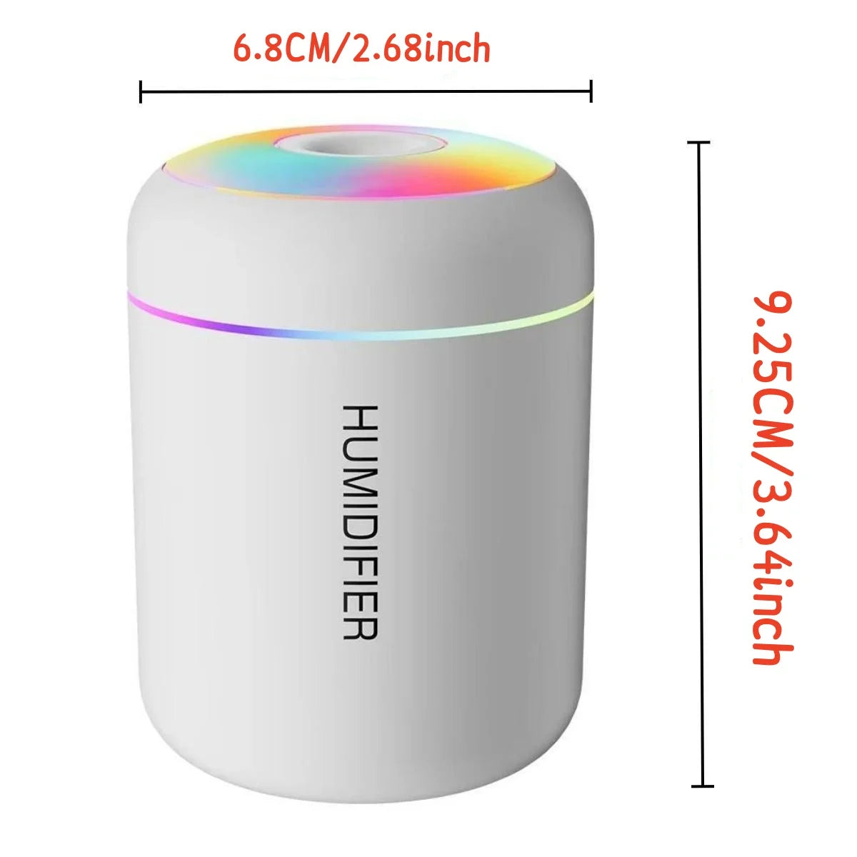 Mini Humidificateur d'Air 180ML USB – Diffuseur d'Arômes & Huiles Essentielles, Purificateur Ultrasonique pour Voiture, Maison & Chambre