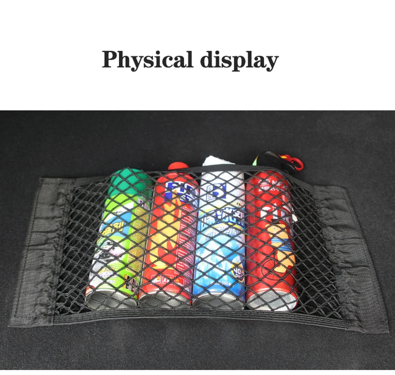 Filet de Rangement Coffre Voiture – Poche Élastique Universelle avec Scratch Adhésif