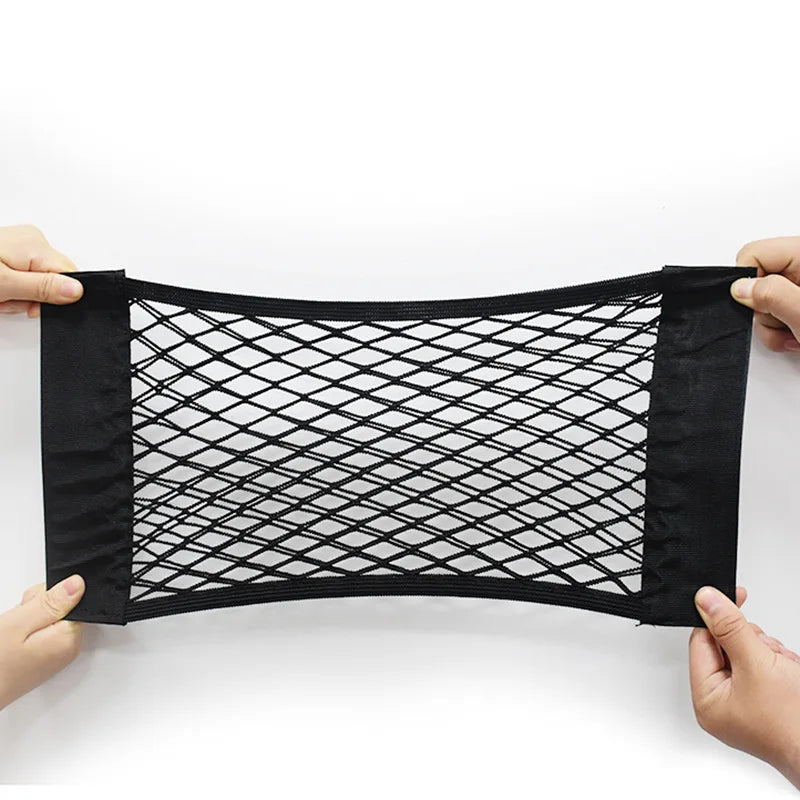 Filet de Rangement Coffre Voiture – Poche Élastique Universelle avec Scratch Adhésif