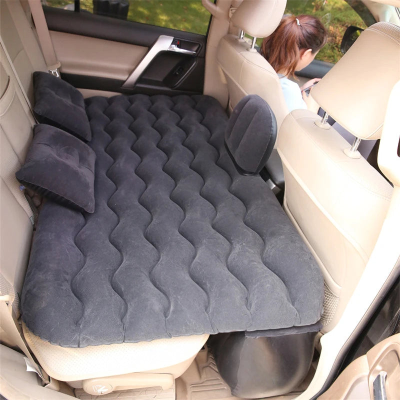 Matelas gonflable de voyage universel pour siège arrière – Canapé multifonction, oreiller, tapis de camping extérieur et coussin
