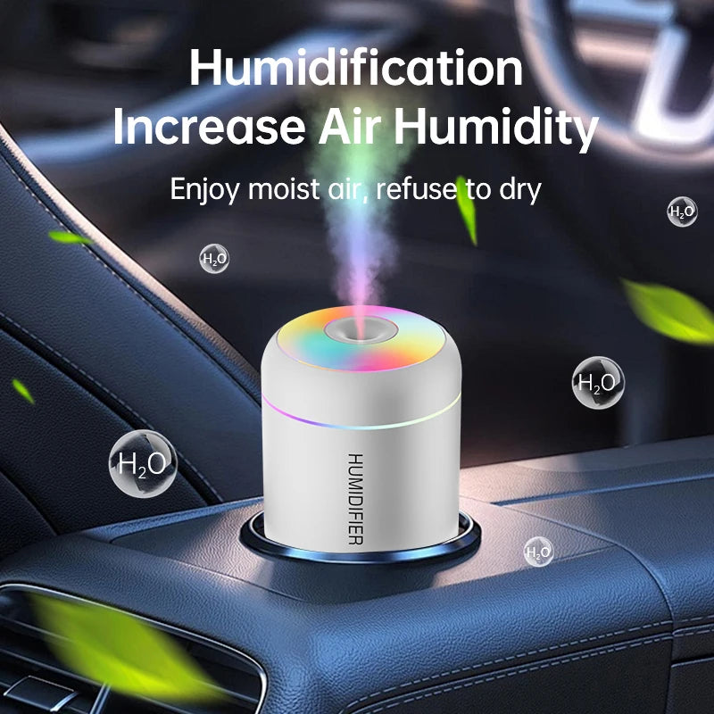 Mini Humidificateur d'Air 180ML USB – Diffuseur d'Arômes & Huiles Essentielles, Purificateur Ultrasonique pour Voiture, Maison & Chambre