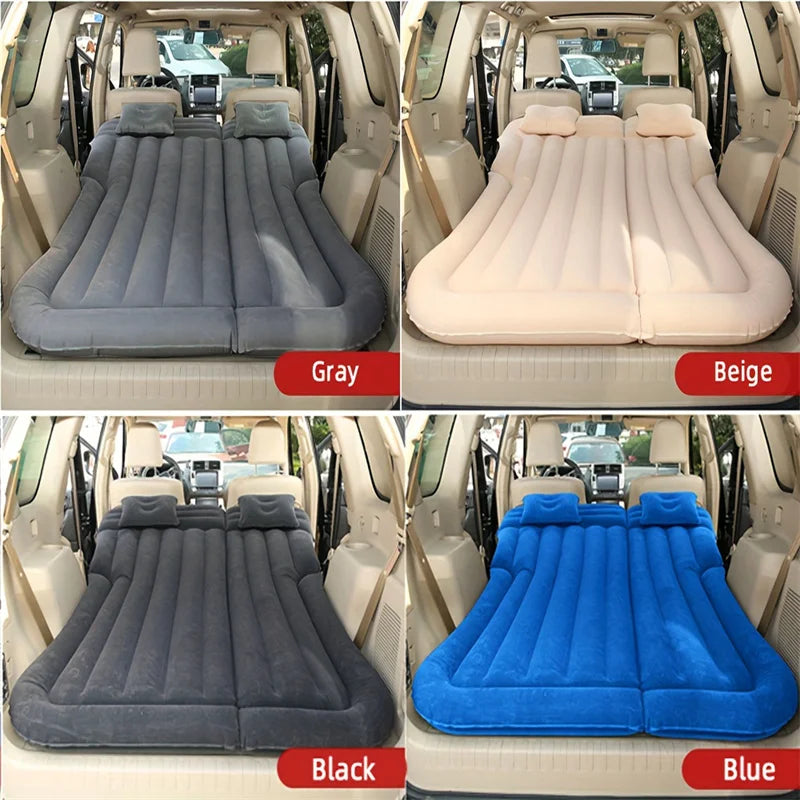 Matelas gonflable de voyage universel pour siège arrière – Canapé multifonction, oreiller, tapis de camping extérieur et coussin