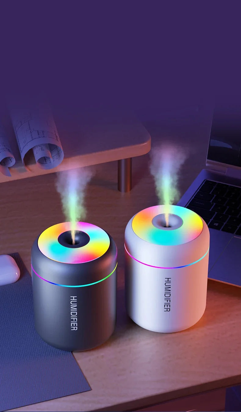 Mini Humidificateur d'Air 180ML USB – Diffuseur d'Arômes & Huiles Essentielles, Purificateur Ultrasonique pour Voiture, Maison & Chambre