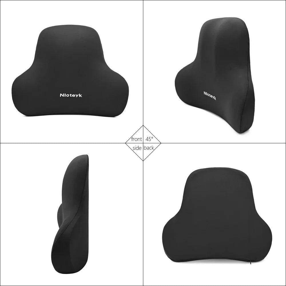 Coussin Cervical Voiture en Mousse à Mémoire de Forme – Support Lombaire Universel, Oreiller Nuque & Appui-Tête, Accessoires Siège Auto