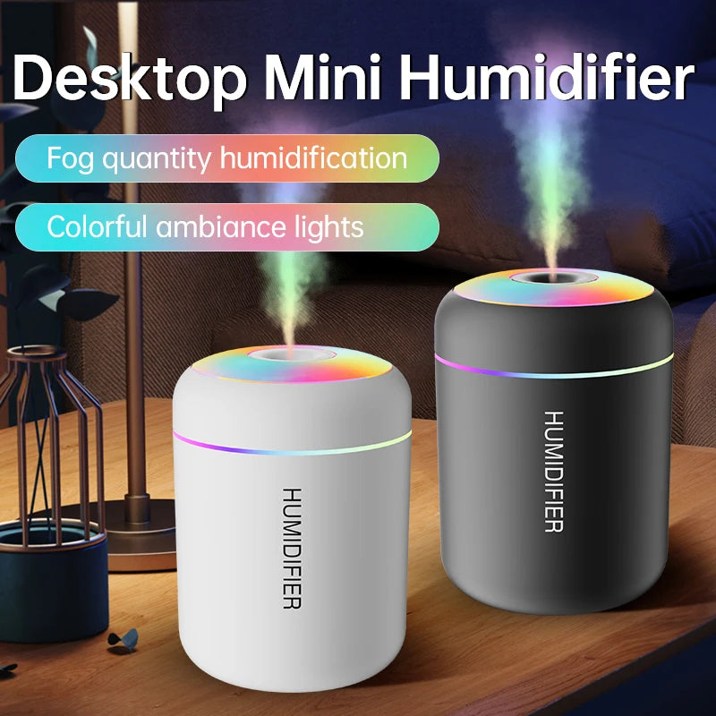Mini Humidificateur d'Air 180ML USB – Diffuseur d'Arômes & Huiles Essentielles, Purificateur Ultrasonique pour Voiture, Maison & Chambre